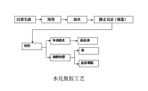 毛油精煉脫膠工藝